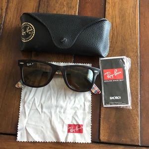Dark brown vintage ray ban polarized sunglasses